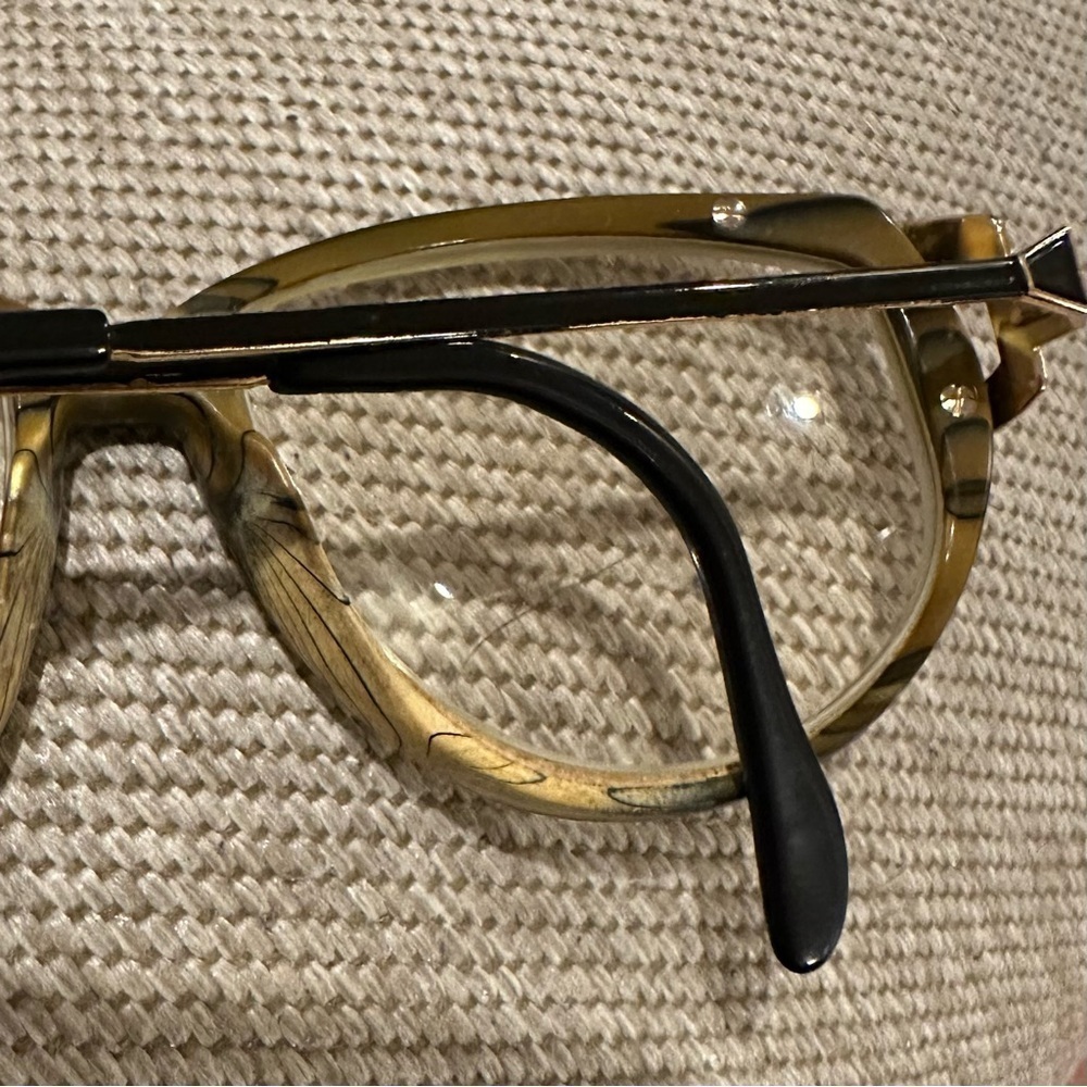 Vintage 70s 80s Rare YVES SAINT LAURENT YSL Gold Tortoiseshell Eyeglasses Frames - Picture 9 of 15